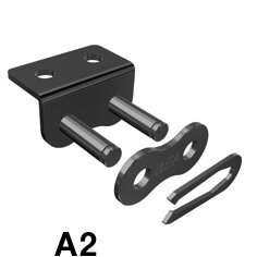 Gerade Verschlussglieder für Rollenketten DIN 8187 - mit Winkellaschen Typ A2-02 | © Gerade Verschlussglieder für Rollenketten DIN 8187 - mit Winkellaschen Typ A2-02