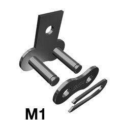 Gerade Verschlussglieder für Rollenketten DIN 8187 - mit Flachlaschen Typ M1-01 | © Gerade Verschlussglieder für Rollenketten DIN 8187 - mit Flachlaschen Typ M1-01